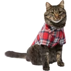 Frisco Red Plaid Dog & Cat Shirt -Pet Cat Supplies Store 268604 PT3. AC SS1800 V1637657839