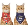 Frisco Santa's Favorite & Cheers To The New Year Dog & Cat Reversible Bandana -Pet Cat Supplies Store 276285 MAIN. AC SS1800 V1637716060