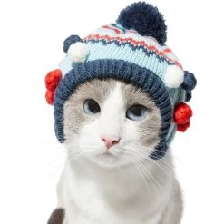 Frisco Pom Pom Dog & Cat Knitted Hat -Pet Cat Supplies Store 276307 PT3. AC SS1800 V1631303197