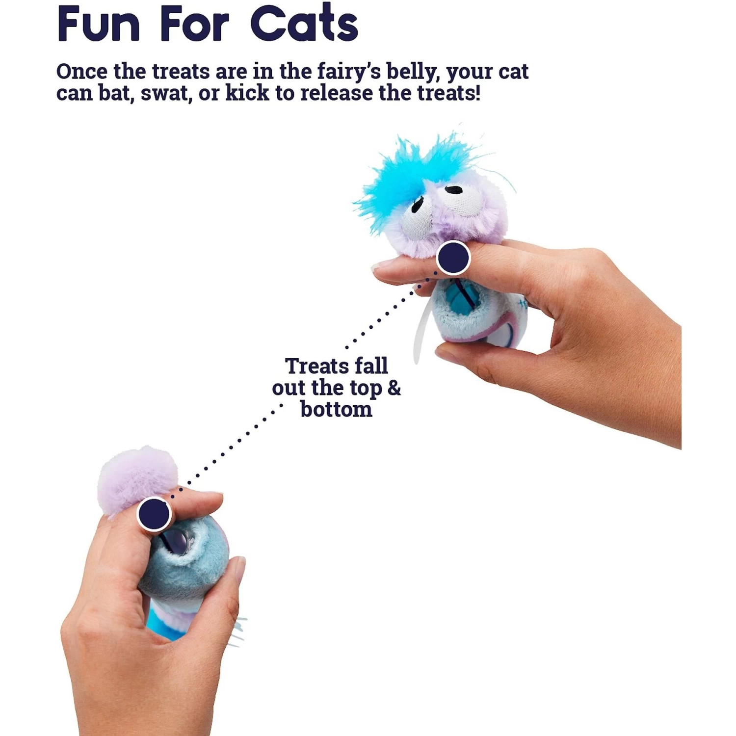 Catstages Swat N Treat Fairy Kicker Cat Toy With Catnip, Purple 5 Catstages Swat N Treat Fairy Kicker Cat Toy With Catnip, Purple - Image 3