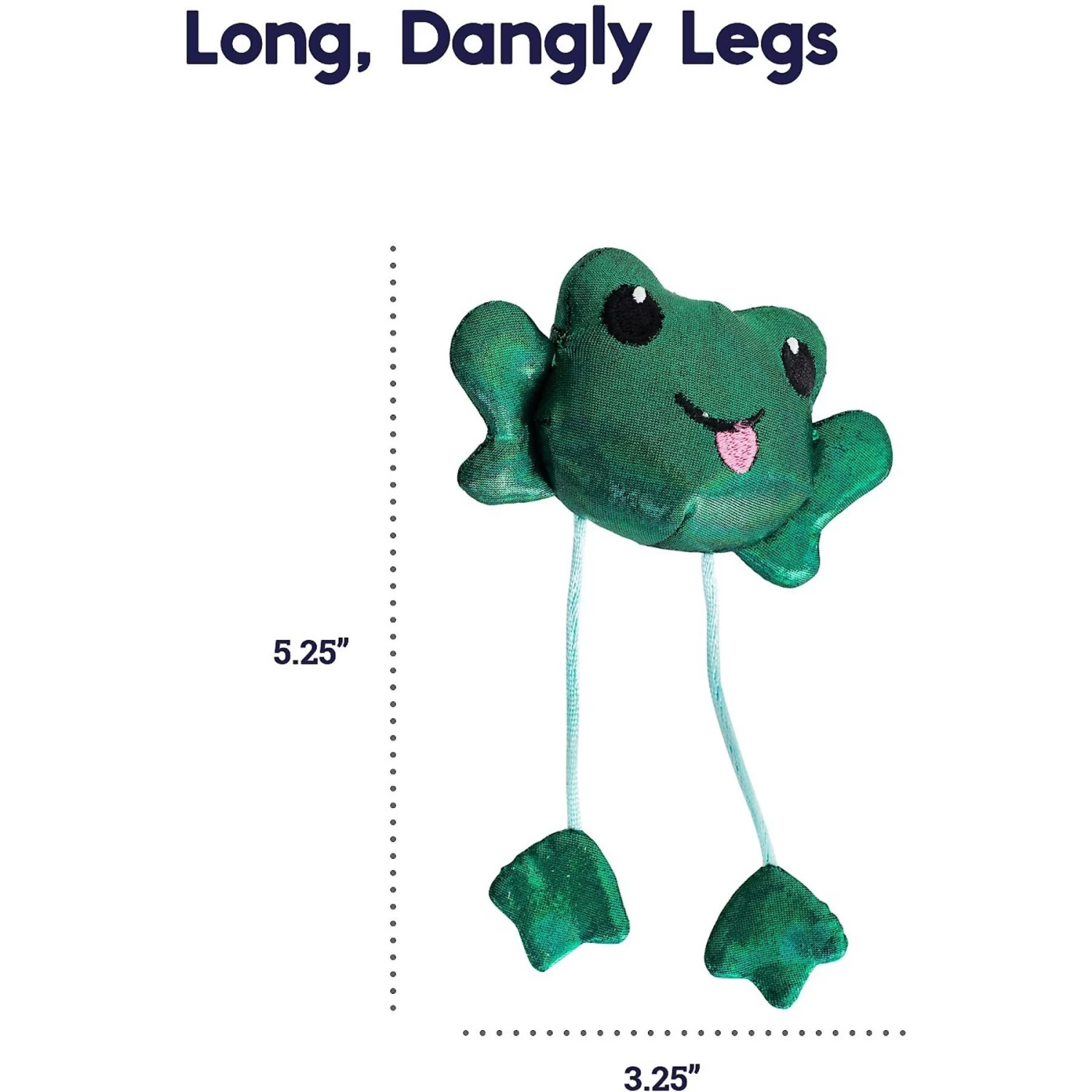Catstages Toss 'N Dangle Frog Plush Cat Toy 7 Catstages Toss 'N Dangle Frog Plush Cat Toy - Image 5