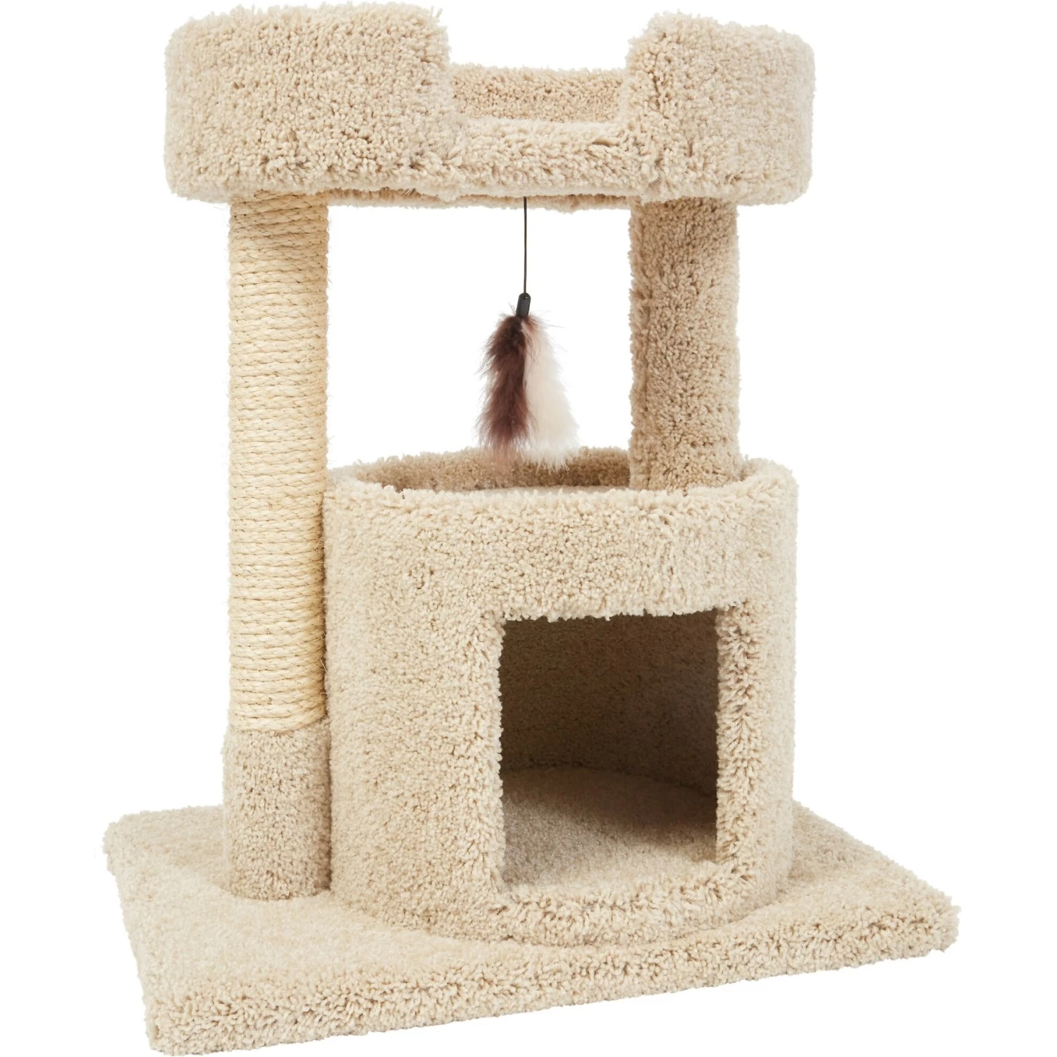 Frisco 27-in Real Carpet Cat Tree With Condo And Oval Perch 6 Frisco 27-in Real Carpet Cat Tree With Condo And Oval Perch - Image 4