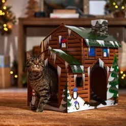 Frisco Holiday Log Cabin Cardboard Cat House 12 Frisco Holiday Log Cabin Cardboard Cat House -Pet Cat Supplies Store 287287 PT4. AC SS1800 V1695045245