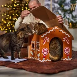 Frisco Holiday Gingerbread House Cardboard Cat House Cat Toy 11 Frisco Holiday Gingerbread House Cardboard Cat House Cat Toy -Pet Cat Supplies Store 287289 PT3. AC SS1800 V1695046487