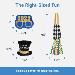 Frisco New Years Necessities Plush Cat Toy With Catnip -Pet Cat Supplies Store 288472 PT1. AC SS1800 V1640718497