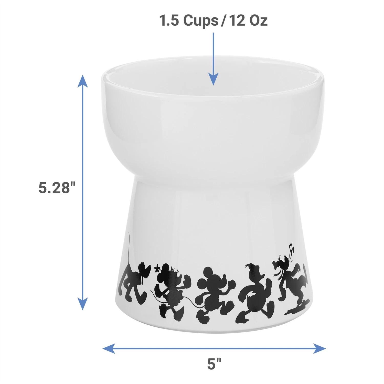 Disney Mickey Mouse Tall Shape Non-Skid Elevated Ceramic Cat Bowl 4 Disney Mickey Mouse Tall Shape Non-Skid Elevated Ceramic Cat Bowl - Image 2