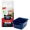 Frisco High Sided Cat Litter Box, Extra Large & World's Best Multi-Cat Unscented Clumping Corn Cat Litter -Pet Cat Supplies Store 293046 MAIN. AC SS1800 V1619997135