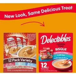 Hartz Delectables Bisque Variety Pack Lickable Cat Treats & Hartz Just For Cats Peek & Play Pop-Up Tent Cat Toy -Pet Cat Supplies Store 298072 PT2. AC SS1800 V1670510897
