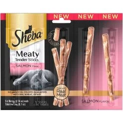 Sheba Meaty Tender Sticks Salmon Flavored Soft Adult Cat Treats & Frisco Plush, Teaser, Ball & Tunnel Variety Pack Cat Toy With Catnip -Pet Cat Supplies Store 298508 PT1. AC SS1800 V1623200251