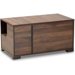 Baxton Studio Vere 2-Door Cat Litter Box Cover House -Pet Cat Supplies Store 307851 PT2. AC SS1800 V1624311488