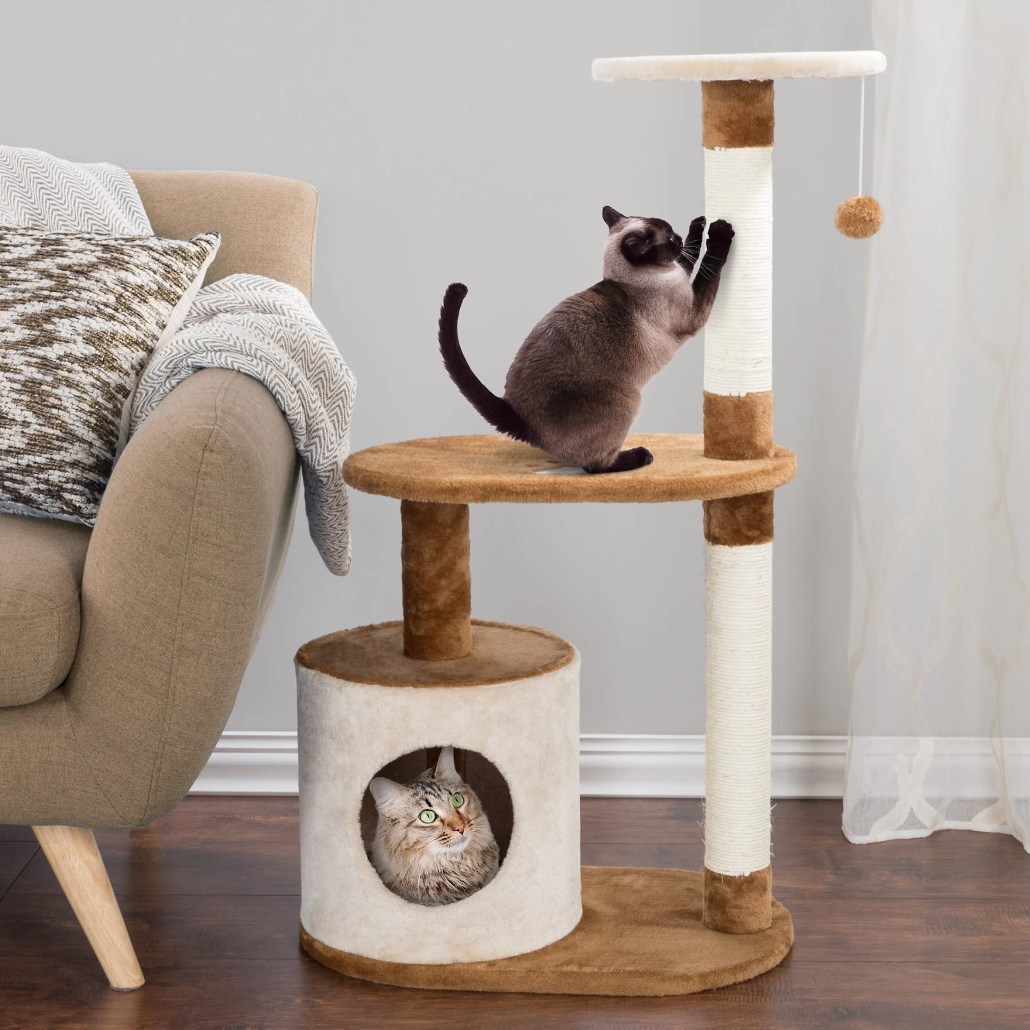Pet Adobe Multi-Level 37.5-in Cat Tree & Condo 6 Pet Adobe Multi-Level 37.5-in Cat Tree & Condo - Image 4