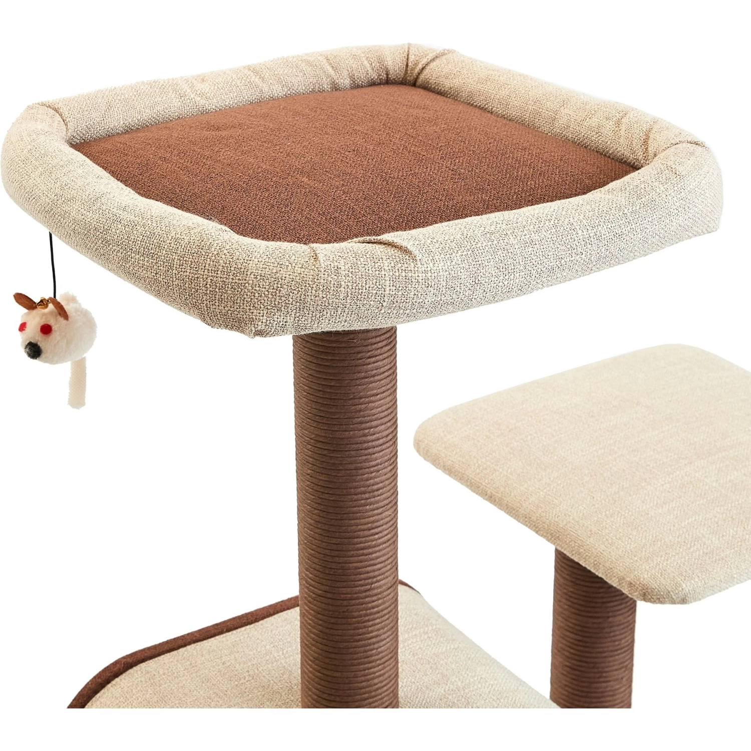 Two By Two The Redwood 53-in Cat Tree & Condo, Beige/Brown 7 Two By Two The Redwood 53-in Cat Tree & Condo, Beige/Brown - Image 5