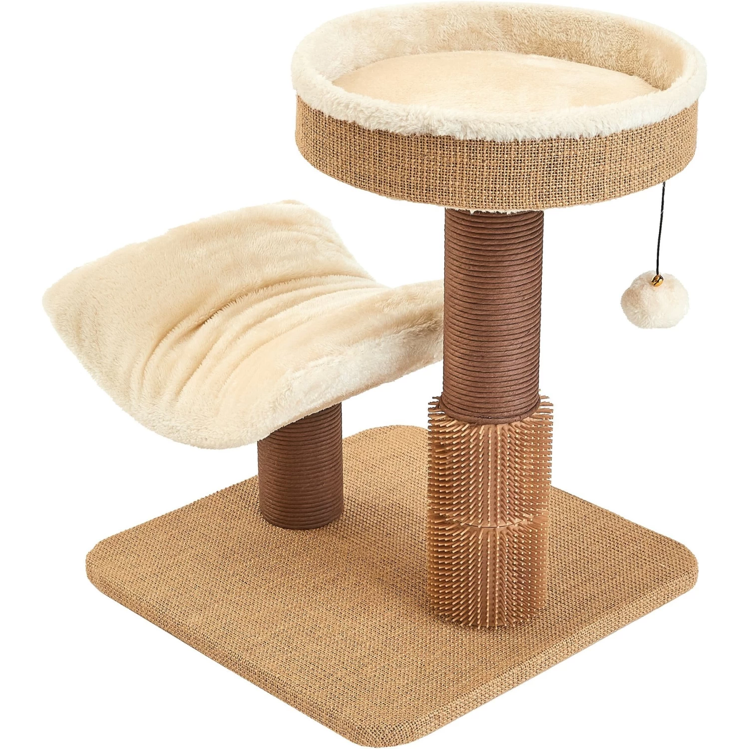 Two By Two The Yaupon 21.5-in Cat Tree & Lounger, Beige 4 Two By Two The Yaupon 21.5-in Cat Tree & Lounger, Beige - Image 2