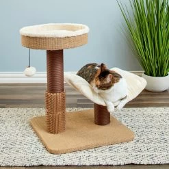 Two By Two The Yaupon 21.5-in Cat Tree & Lounger, Beige 13 Two By Two The Yaupon 21.5-in Cat Tree & Lounger, Beige -Pet Cat Supplies Store 316950 PT3. AC SS1800 V1642649525
