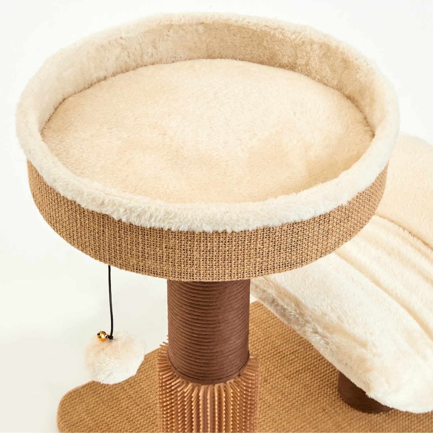 Two By Two The Yaupon 21.5-in Cat Tree & Lounger, Beige 8 Two By Two The Yaupon 21.5-in Cat Tree & Lounger, Beige - Image 6