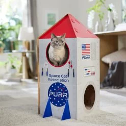 Frisco Spaceship Cardboard Cat House, 2-Story -Pet Cat Supplies Store 317721 PT4. AC SS1800 V1688677264