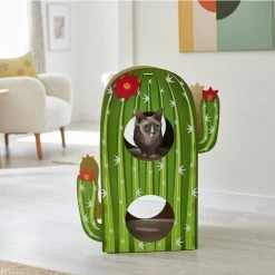 Frisco Cactus Cardboard Cat House, 2-Story -Pet Cat Supplies Store 317725 PT3. AC SS1800 V1642099098