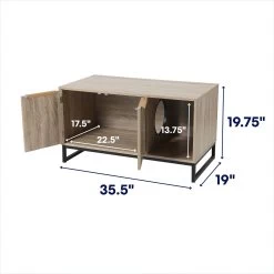 Frisco Walkway Entrance Two Door Bench Cat Litter Box Cover -Pet Cat Supplies Store 322631 PT1. AC SS1800 V1679083837