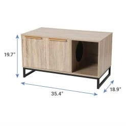 Frisco Walkway Entrance Two Door Bench Cat Litter Box Cover -Pet Cat Supplies Store 322631 PT2. AC SS1800 V1657656807
