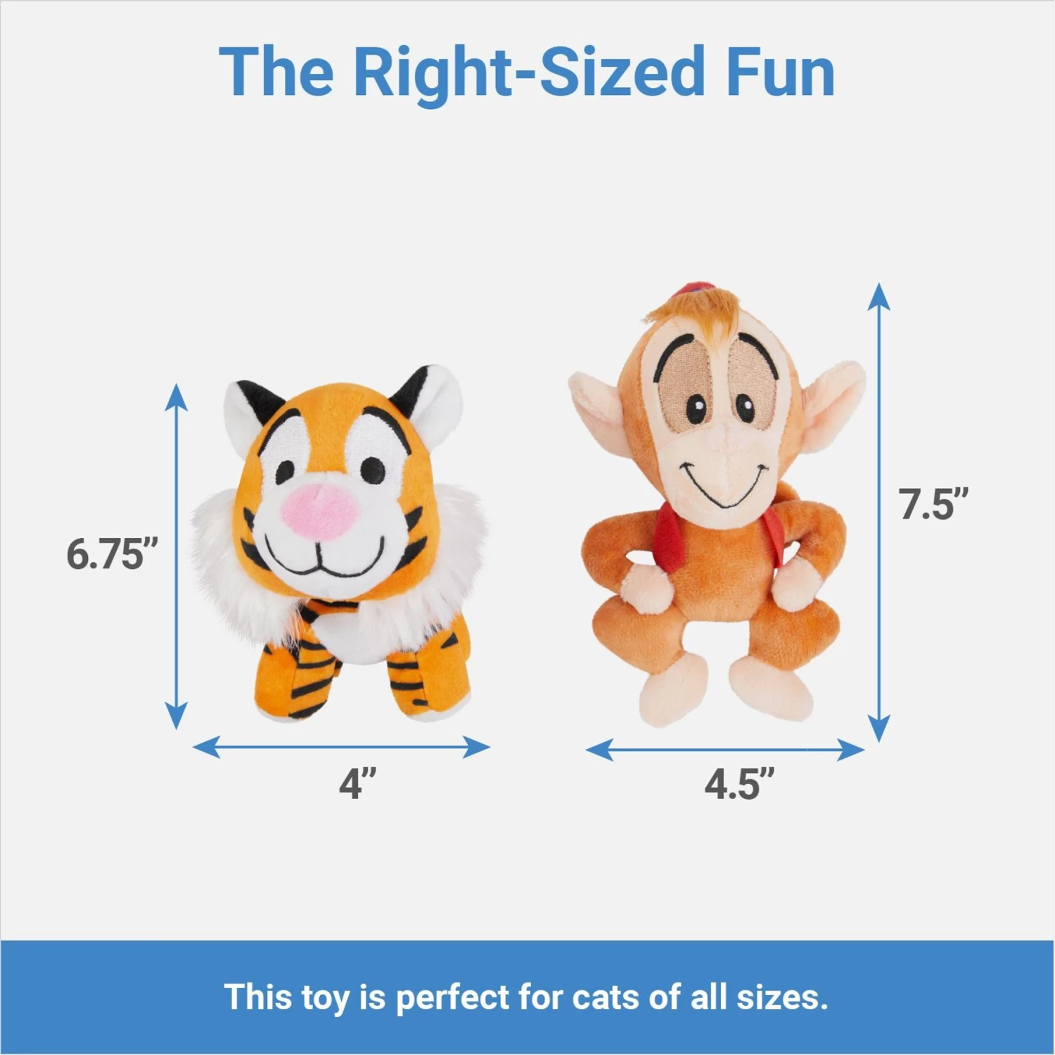 Disney Aladdin Rajah & Abu Plush Cat Toy With Catnip, 2 Count 4 Disney Aladdin Rajah & Abu Plush Cat Toy With Catnip, 2 Count - Image 2