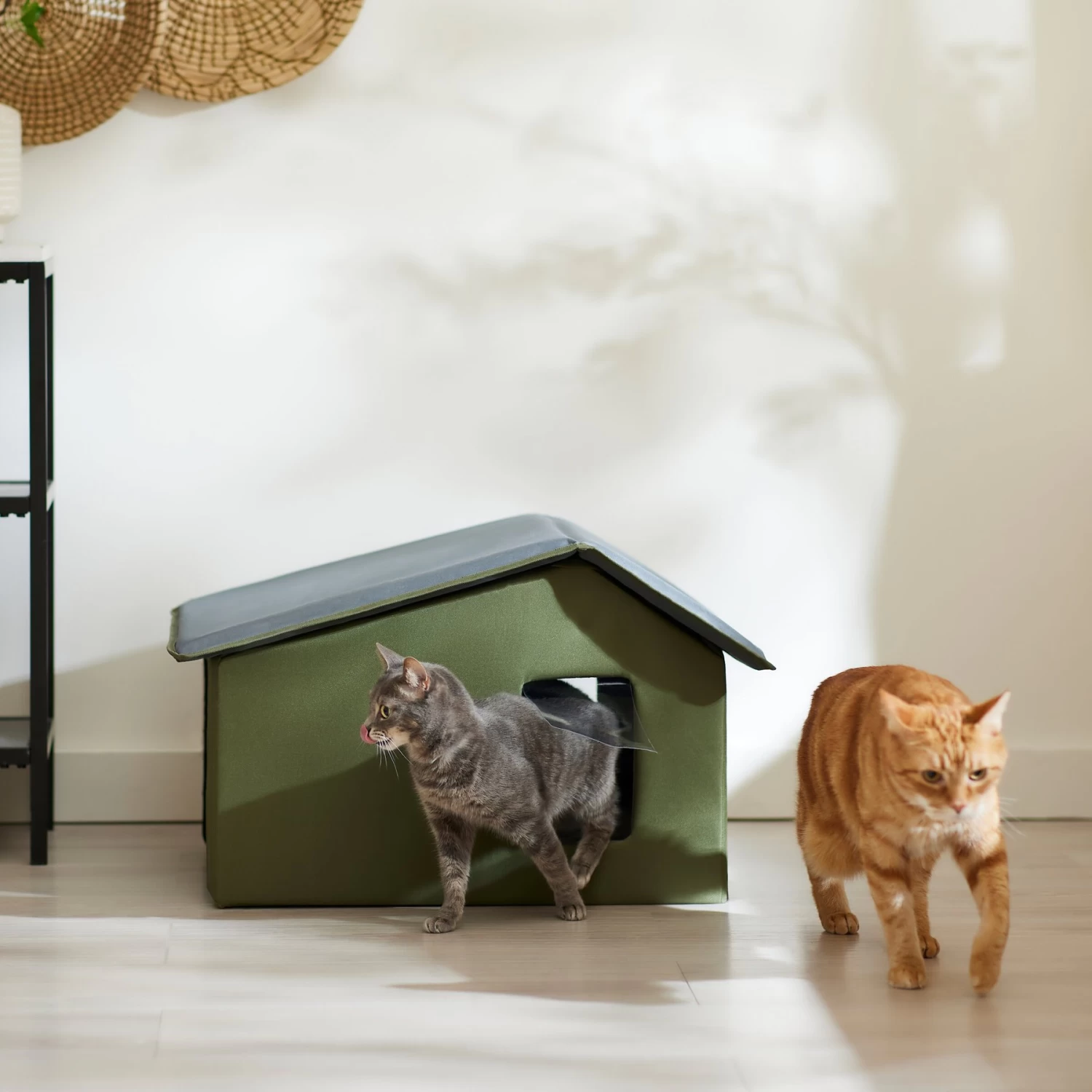 Frisco Extra Wide Indoor Unheated Cat House 3 Frisco Extra Wide Indoor Unheated Cat House