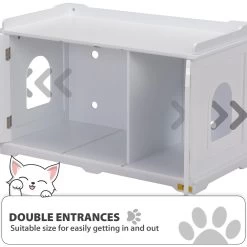 Coziwow By Jaxpety Wooden Storage Bench Cat Litter Box -Pet Cat Supplies Store 333351 PT8. AC SS1800 V1681827836
