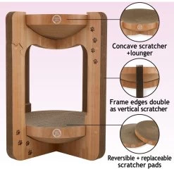 Necoichi Cozy Cat Scratcher Tower Toy 13 Necoichi Cozy Cat Scratcher Tower Toy -Pet Cat Supplies Store 336322 PT2. AC SS1800 V1674730081
