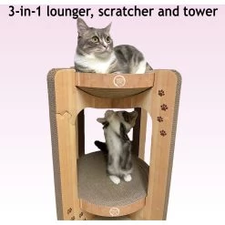 Necoichi Cozy Cat Scratcher Tower Toy 16 Necoichi Cozy Cat Scratcher Tower Toy -Pet Cat Supplies Store 336322 PT5. AC SS1800 V1674730084