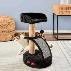 Two By Two The Camellia Sisal Cat Tree, Small, Black -Pet Cat Supplies Store 346901 PT3. AC SS1800 V1638316648