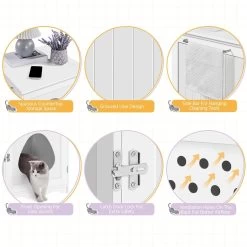 Yaheetech Washroom Bench Enclosed Cat House Cat Litter Box -Pet Cat Supplies Store 353531 PT3. AC SS1800 V1688149965