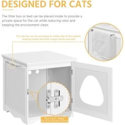 Yaheetech Washroom Bench Enclosed Cat House Cat Litter Box -Pet Cat Supplies Store 353531 PT4. AC SS1800 V1688149076