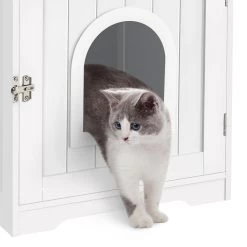Yaheetech Washroom Bench Enclosed Cat House Cat Litter Box -Pet Cat Supplies Store 353531 PT8. AC SS1800 V1657657123