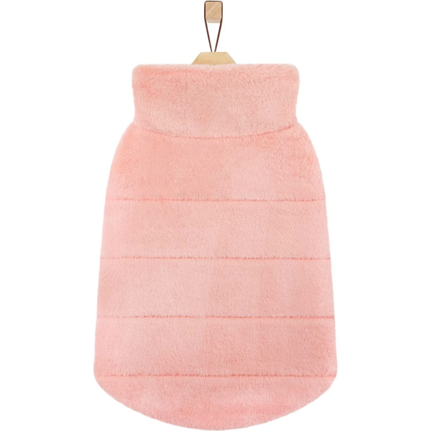 Frisco Lightweight Faux Fur Pink Puffer Dog & Cat Coat 6 Frisco Lightweight Faux Fur Pink Puffer Dog & Cat Coat - Image 4