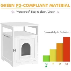 Yaheetech End Table Cat Litter Box Enclosure With Wooden Structure Open Shelf -Pet Cat Supplies Store 354090 PT6. AC SS1800 V1639760840