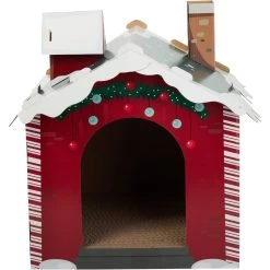 Frisco Holiday Santa's Workshop Cardboard Cat House -Pet Cat Supplies Store 360881 PT2. AC SS1800 V1661890134