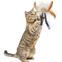 Petlinks Leggy Loon Catnip & Silvervine Dangler Feather Cat Toy, Mulitcolor, Medium -Pet Cat Supplies Store 362910 PT3. AC SS1800 V1642647126
