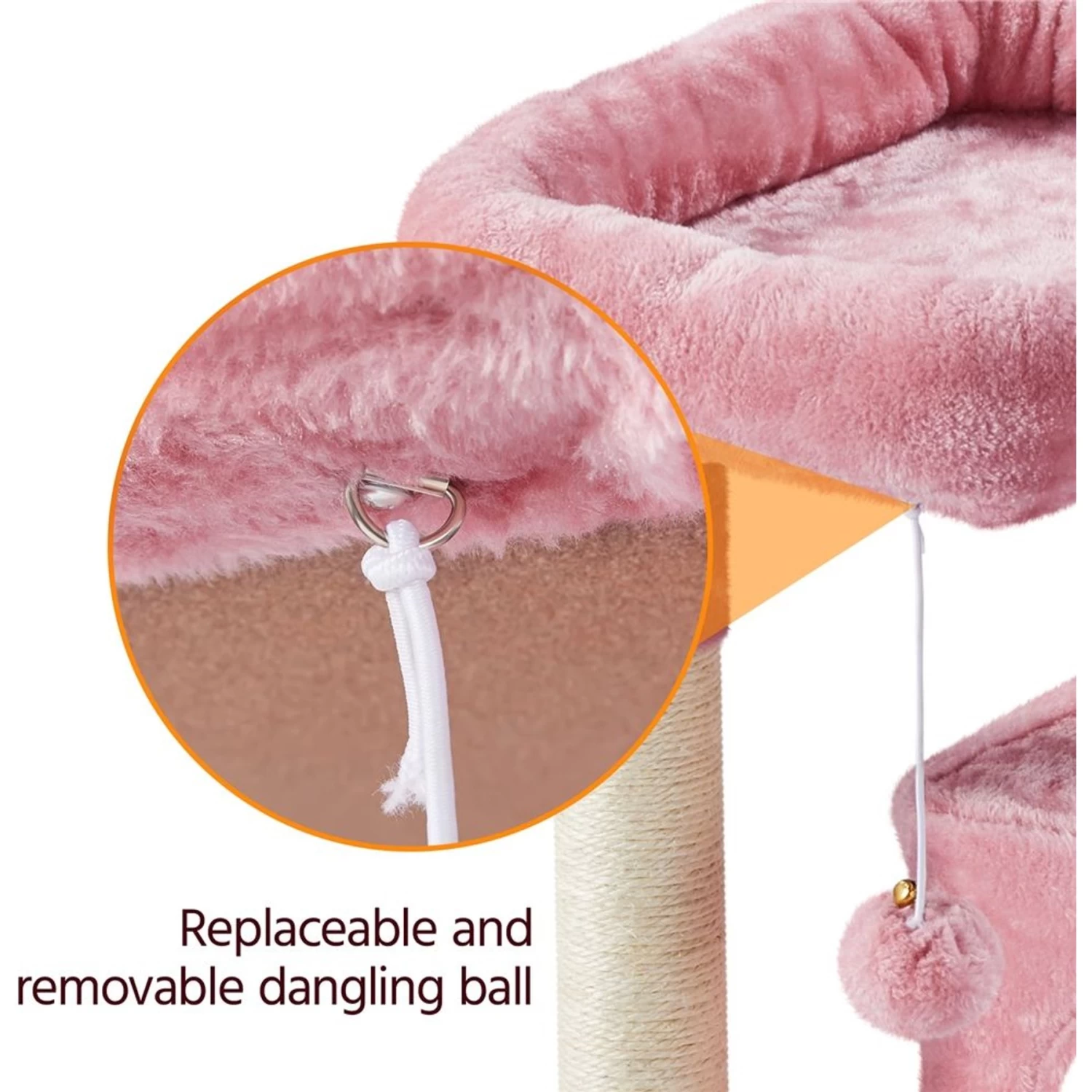 Yaheetech 3 Tiers 36-in Plush Cat Tower With Double Cat Condo 9 Yaheetech 3 Tiers 36-in Plush Cat Tower With Double Cat Condo - Image 7