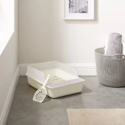 Sam's Pets Helix Cat Litter Box, White -Pet Cat Supplies Store 373533 PT2. AC SS1800 V1647637622