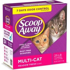 Scoop Away Multi-Cat Meadow Fresh Scented Clumping Clay Cat Litter 19 Scoop Away Multi-Cat Meadow Fresh Scented Clumping Clay Cat Litter -Pet Cat Supplies Store 49010 PT8. AC SS1800 V1584460324