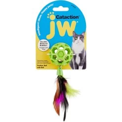 JW Pet Cataction Feather Ball With Bell Cat Toy -Pet Cat Supplies Store 53412 PT1. AC SS1800 V1526316595
