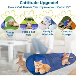 SunGrow Cat & Bunny Collapsible Play Tunnel Indoor Rabbit & Small Pet Crinkle Tube Hideout Toy -Pet Cat Supplies Store 604566 PT3. AC SS1800 V1682953197