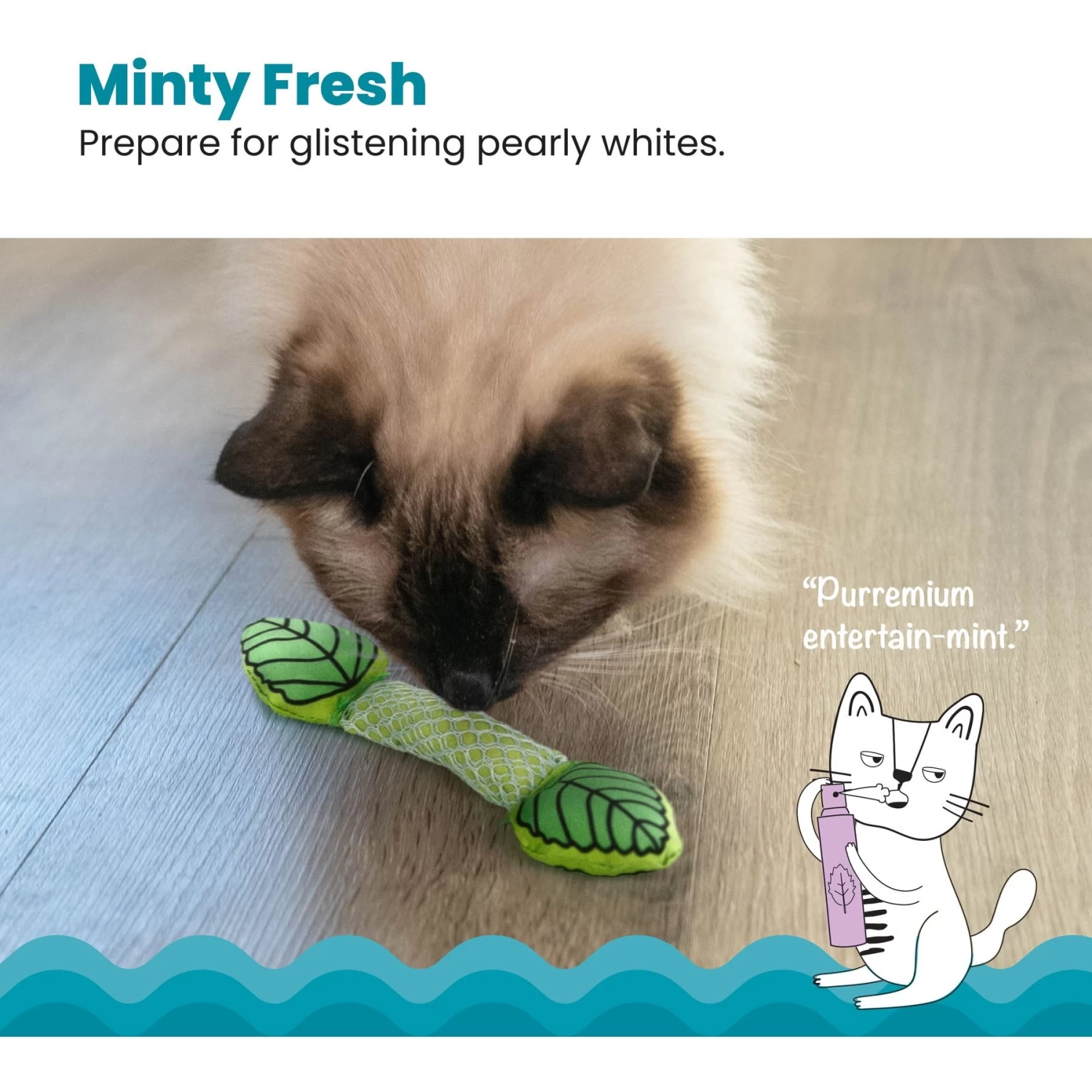 Catstages Fresh Breath Mint Stick Cat Chew Toy 4 Catstages Fresh Breath Mint Stick Cat Chew Toy - Image 2