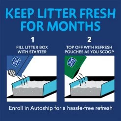 Fresh Step Outstretch Always Fresh Litter System, Starter Kit 16-lb Box & 7-lb Pouch -Pet Cat Supplies Store 645654 PT3. AC SS1800 V1694465156