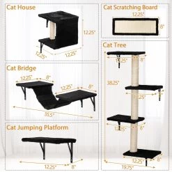 Coziwow Wall Mounted Shelves Set Cat Tree -Pet Cat Supplies Store 665862 PT2. AC SS1800 V1701363615