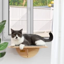Coziwow Cat Window Perch With Suction Cups, Natural Wood -Pet Cat Supplies Store 668486 PT2. AC SS1800 V1666733674