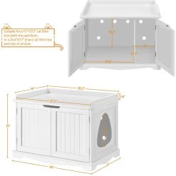 Yaheetech Litter Box Furniture Cat House 12 Yaheetech Litter Box Furniture Cat House -Pet Cat Supplies Store 677238 PT2. AC SS1800 V1687370196