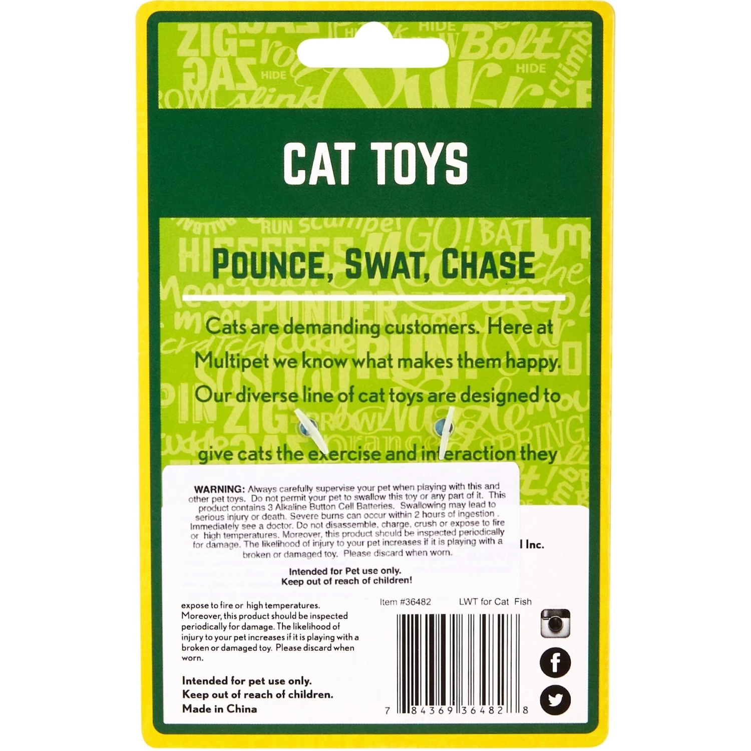 Multipet Look Who's Talking Fish Plush Cat Toy With Catnip 5 Multipet Look Who's Talking Fish Plush Cat Toy With Catnip - Image 3