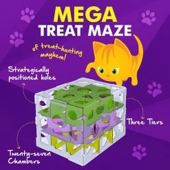 Cat Amazing Mega-Interactive Treat Maze & Puzzle Cat Toy, White -Pet Cat Supplies Store 685438 PT3. AC SS1800 V1669738438