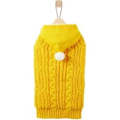 Frisco Sherpa Lined Chunky Cable Knit Dog & Cat Hooded Sweater -Pet Cat Supplies Store 718374 PT3. AC SS1800 V1692978165