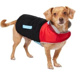 Frisco Medium Weight Retro Colorblock Mixed Media Dog & Cat Coat -Pet Cat Supplies Store 719462 PT2. AC SS1800 V1703184629